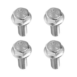 KVAEY 4 PCS Car Top Front Skid Plate Bolts, 304 Stainless Steel 12mm Hex Head Flanged Hexagon Screws, Bolts Compatible with 4Runner Land Cruiser Sequoia Tacoma, Car Accessories