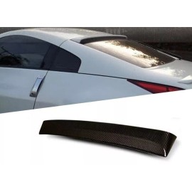 SDeelCase For 03-08 JDM 350Z FAIRLADY Z ROOF WINDOW VISOR SPOILER WING SHADE BLACK CARBON