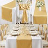 Jeffbaubl 10 Pack Gold Table Runner, 12 x 108 Inch
