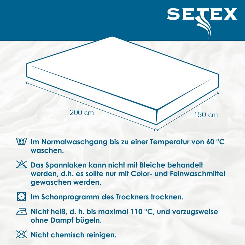 SETEX Breathable Jersey Fitted Sheet, Waterproof, 100% Cotton, Flat Sheet