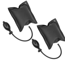 KAIAIWLUO Mounting Cushion, Pack of 2 Square Pneumatic Tensioner Alignment Tool Inflatable Shim TPU Universal Pump Wedge Shim for Car Doors Windows Car Repair Green Black 25 cm