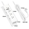 45W USB-C Fast Charging Under Desk Power Strip,12 Outlet Mountable