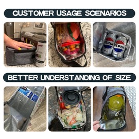 Small Insulated Lunch Bag- Snack Bag- Mini Cooler Bag with Handle for Travel,Work,School(Storage Space below 20oz)- Also Suitable for Pairing with Food Jar