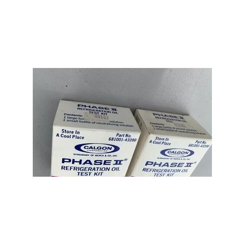 CALGON Phase II Refrigeration Oil Test Kit 681001-43200 LOT OF