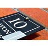 Badgemaster Modern Vertical Anthracite House Number Sign Plaque Stainless Steel
