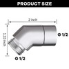 Shower Head Elbow Adapter, All Metal Handheld & Wall-Mounted Shower