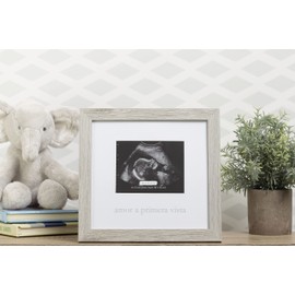 Kate & Milo Rustic Sonogram Baby Keepsake Photo Frame, Spanish, Gender-Neutral Nursery Décor