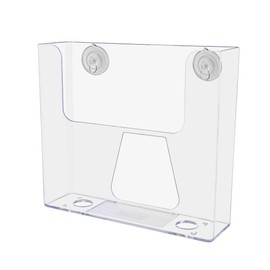 Marketing Holders 7 1/2"W Brochure Holder Cup Pamphlet Display Catalog Booklet Window Mount Glass Maps Literature Printed Material Menu Suction