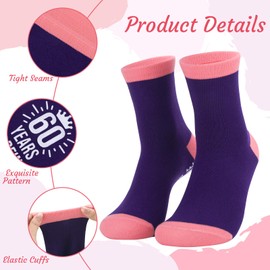 Zuimei 50th/60th Birthday Socks for Women, Birthday Gifts for Women Warm Comfortable Gift Ideas Grip Cosy Cotton Socks(60th)