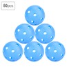 50pcs Solid Color Hollow Air Flow Golf Practice Balls Indoor