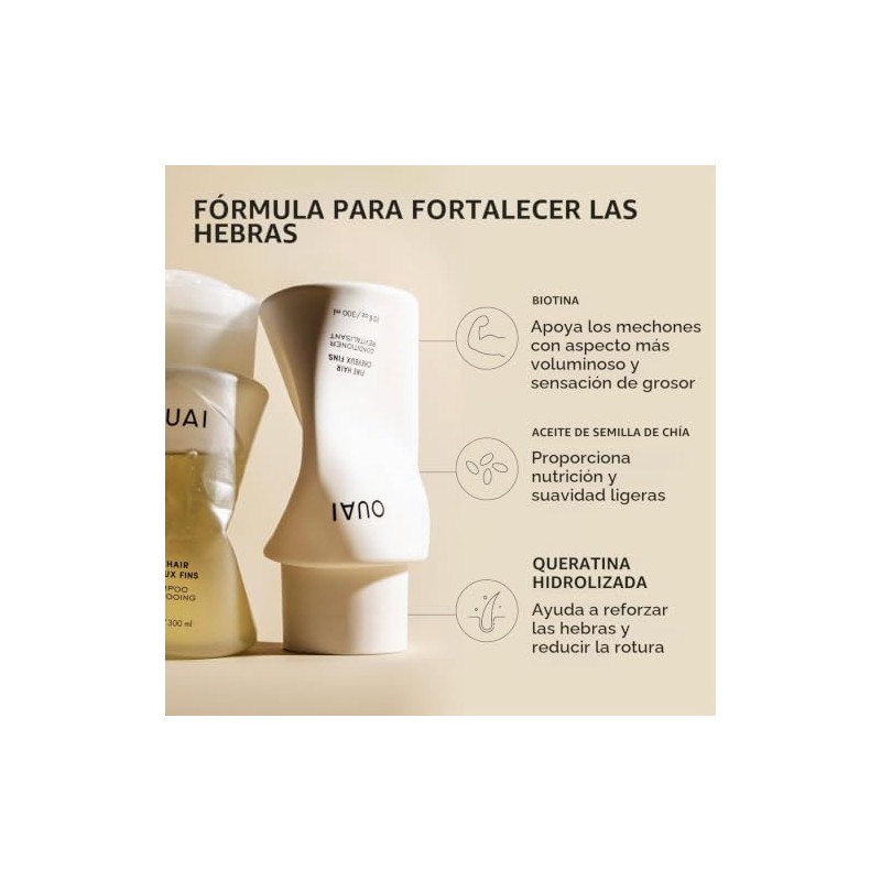 Ouai Champú fino 10 fl oz y acondicionador fino 10