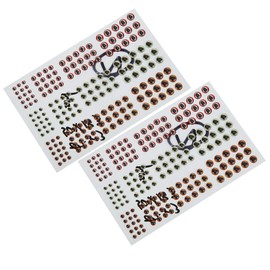 Keenso Fishing Bait Simulation Eye Stickers, 2 Sheets 3 mm 4 mm 5 mm 6 mm Bait 3D Simulation Fish Eyes Sticker DIY Fishing Bait Fish Eyes