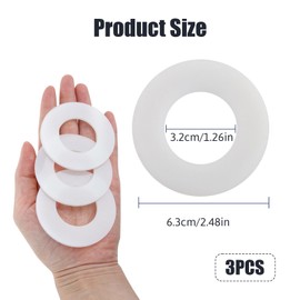 3 Pack 816.418.00.1 Flush Valve Base Sealing Washer Compatible with Geberit Replacement Silicon Clear Washers Repair Rubber Seal Diaphragm