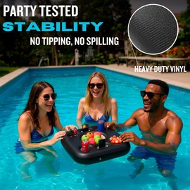 DIVEBLAST: Premium Small Floating Drink Holder for Pool, Hot Tub Accessories for Adults - Holds Up to 50 LBS - Fun Swimming Pool Accessories for Adults, Cool and Unique Drink Floaties