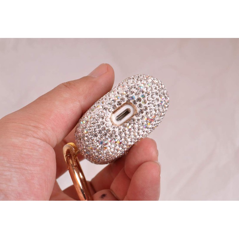 Sparkly Diamond Case for AirPods with Keychain, Shockproof Protective Premium