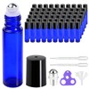 PrettyCare 60 Pack, Bulk 10 ml Essential Oil Roller Bottles