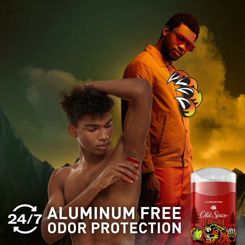 Old Spice Aluminum Free Men's Deodorant, Invisible Solid Stick Bearglove,