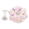 OATIPHO Nail Charms Holder Art Stand Press Display Glass Candlestick