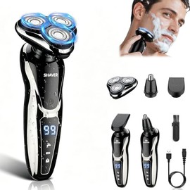 KIROGILY Rasuradoras para Hombre 3 en 1, Eléctrica Impermeable IPX7 | Rasuradoras para Hombre Recortadora de Barba y Vello Nasal con Carga USB, Ideal para Viajes, Hogar y Oficina