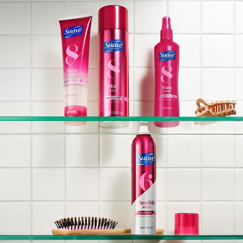 Suave Hairspray Max Hold Variety 2-Pack, Unscented & Scented Formulas