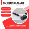 16oz Rubber Mallet with Steel Shaft - Heavy Duty Hand