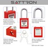 SATTRON Lockout Tagout Locks, 5 Red Safety Padlocks OSHA Compliant,