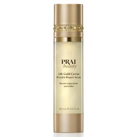 PRAI Beauty 24K Gold Caviar Wrinkle Repair Serum for Face | Anti-Aging Serum with Hyaluronic Acid to Plump and Fill In Wrinkles 3.4 oz