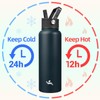 Konokyo 40oz Insulated Water Bottle Sport Stainless Steel Water Bottles
