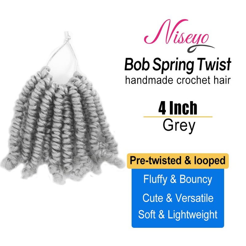 Pre-Twisted Short Bob Spring Twist Crochet Hair for Black Women