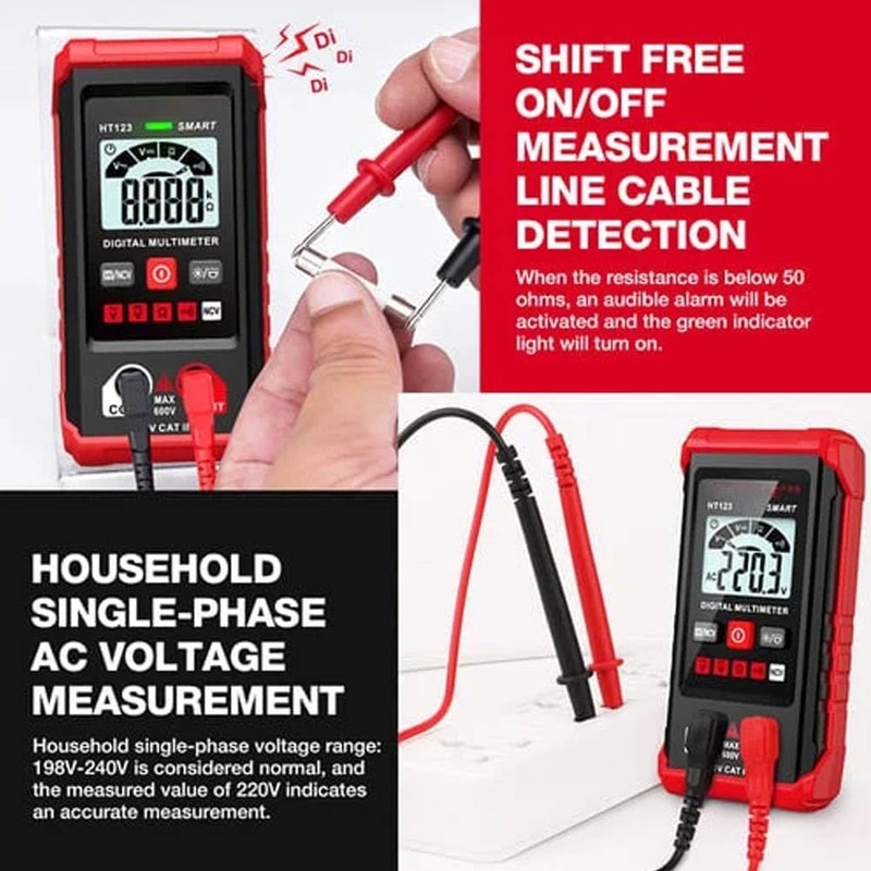 Bonseor Ht Automatic Digital Multimeter,Tm-510 4000 Counts Smart Digital Multimeter,Digital