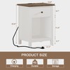 ChooChoo Farmhouse Nightstand with Charging Station, Wooden Top Bedside End