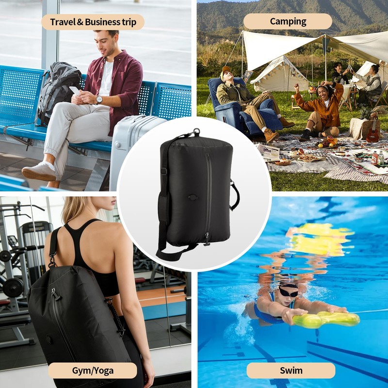 Hdenmist Travel Vacuum Bags 38L Backpack IP67 Waterproof 70D Nylon