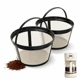 2 Pack Reusable Coffee Filters Compatible with BELLA 12 Cup Programmable Coffee Marker, Replacement Permanent Filter Basket Accessories