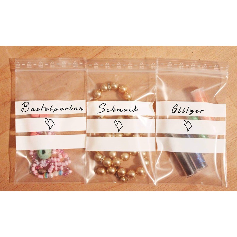 WeltiesSmartTools Premium Resealable Grip Bags with 0.09 mm Labelling Field