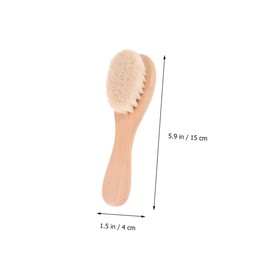 Kisangel Wooden Baby Hair Wash Hair Comb Multi-function Bathing Tool for Gentle Cleaning
