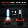 SHENKENUO 4Pcs 8000K Blue LED Headlight Bulbs High Low Beam
