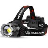 LED Rechargeable Headlamp, Ultra-Bright Zoomable Head Lamp with 12 Modes