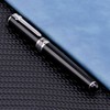 Lanxivi Duke D2 Fountain Pen Black Silver Trim Fine Nib