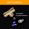 Brass Pipe tee 1/2" male x 1/2" male x 1/2"