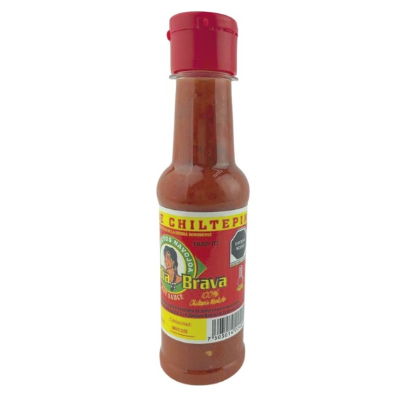 Salsa de chiltepin la  india brava Very hot sauce chiltepin 170ml 6oz