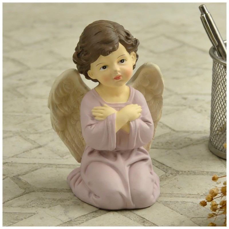 Praying Angel Figurine, 3.74 Inch Resin Guardian Angel Home Decor