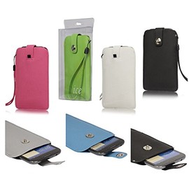 DFV mobile - Executive case TEXTURED design with strap and closure magnet for star g9000 - green