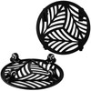 1 Pack Large Metal Plant Caddy with Wheels 13.5 Inches