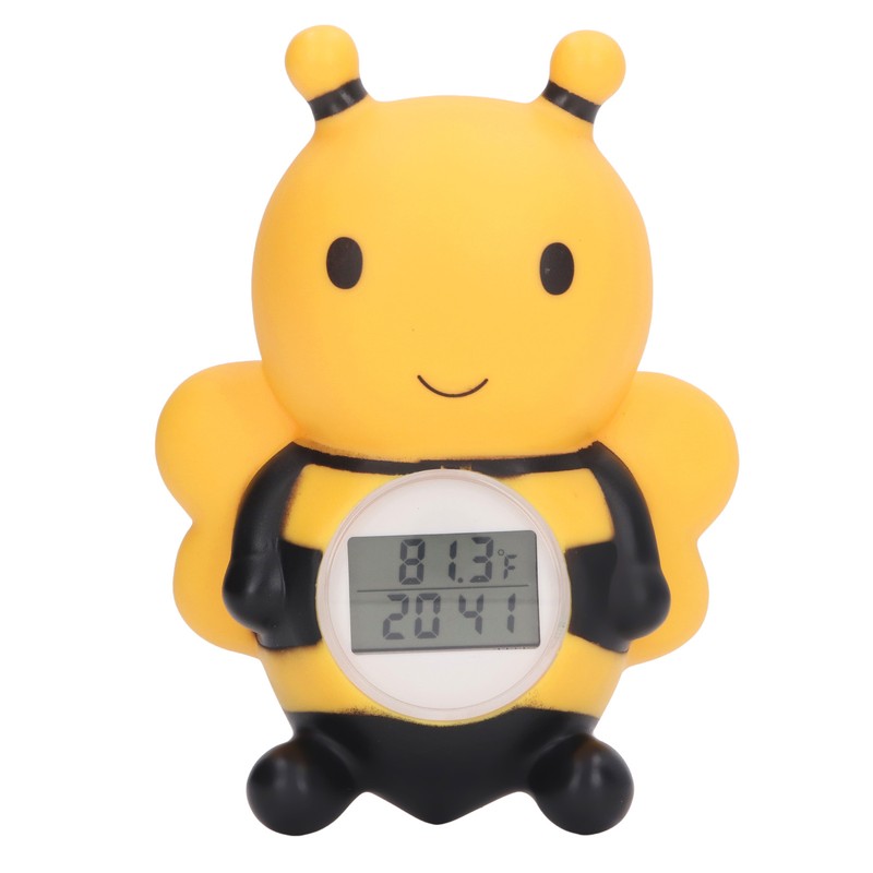 Baby Bath Thermometer Bee Shaped Alarm Function Infant Bath Safety