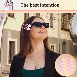 Cat Hair Accessories for Girls Women Paw Print Barrette Small Hairclips for Thin Thick Fine Hair Mini Decorative Barrettes Clips Party Barrettes Girls Lady Festival Hairclip Pink Barrette Set of 8