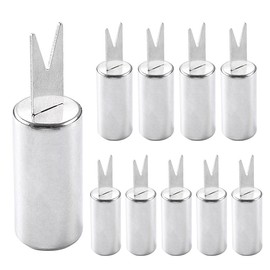 Sarini 10PCS Stainless Steel Barbecue Fork Portable Sweet Corn Food Fruit Forks For BBQ Camping Picnics Parties Kitchen Tool