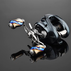 Gomexus T22 Reel Handle Knob, Titanium 0.9 inch (22 mm), Daiwa Type, S, Shimano Type A Handle, Replacement, Spinning Reel, Bait Reel, Compatible with Ultra Lightweight, High Sensitivity for Light