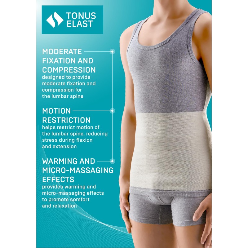 TONUS ELAST Thermal Back Warming Belt, Body Warmer, Wool Heating