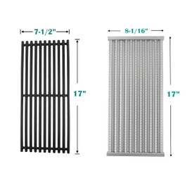 Cast Iron Grill Grates and Stainless Steel Emitter Plates for Charbroil Commercial Infrared 3 Burner 463242516 463242515 466242515 466242615 463243016 463367516 463367016 466242516 463342620