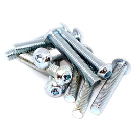 M8 (8mm x 45mm) Hex Socket Button Machine Screw (Bolt) - Steel (Pack of 10)